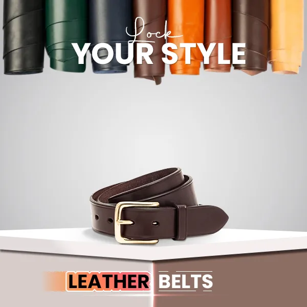 Classic brown leather belt to complete your style