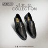A pair of black woven leather Formal Shoes For Men, model PLC-S003
