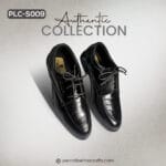 Classic Black Formal Shoes with a Modern Croc-Embossed Twist