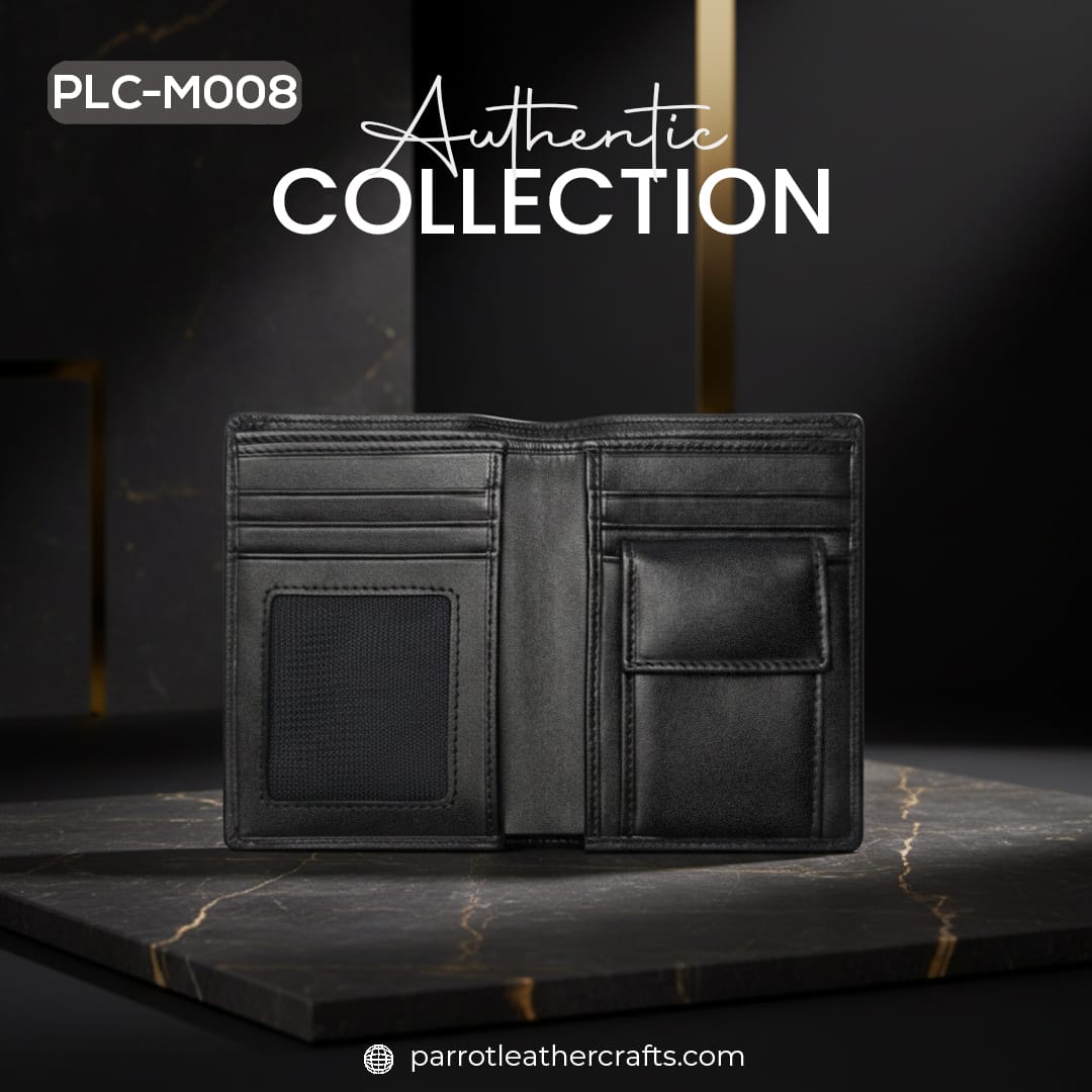 Internal layout of PLC-M008 card holder moneybag showing card slots and an integrated coin pocket