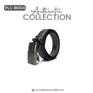 PLC-B004 premium officer black belt with stylish automatic buckle