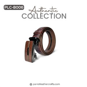 PLC-B006 authentic genuine leather belt for mens with crocodile pattern and automatic buckle (1)