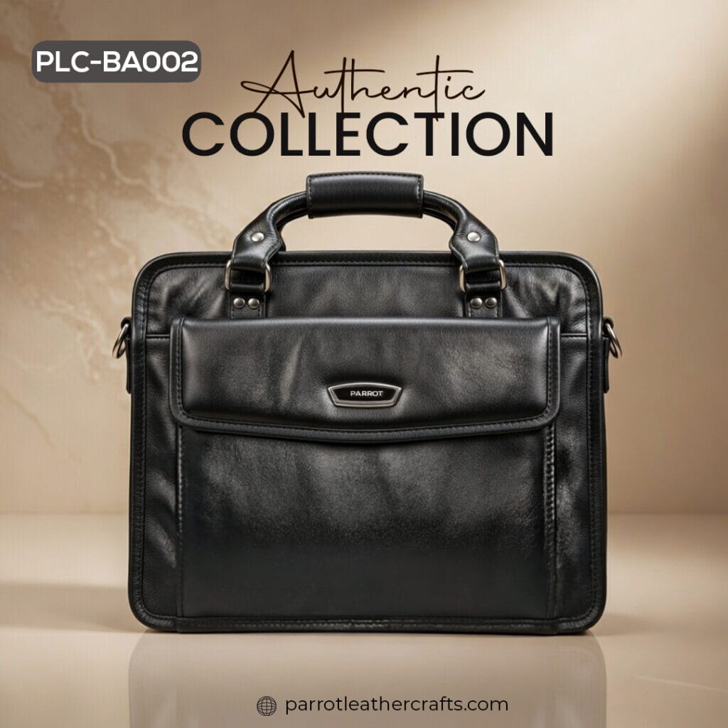 PLC-BA002 premium black leather office bags for professional executives