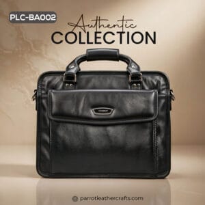 PLC-BA002 premium black leather office bags for professional executives